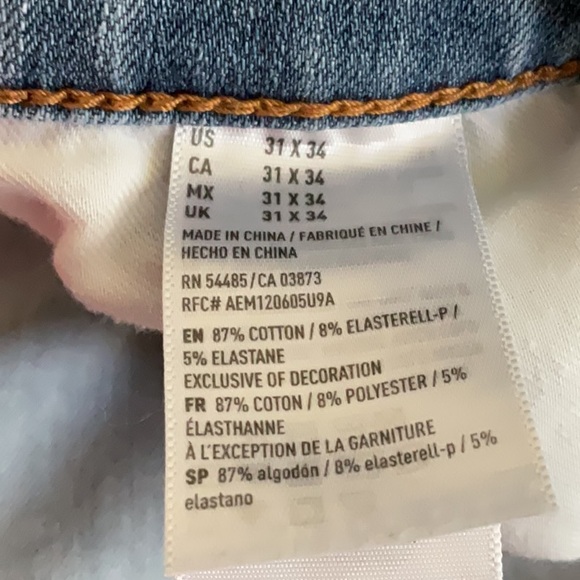 American Eagle Outfitters Men’s Blue Straight Jeans - Picture 3 of 6